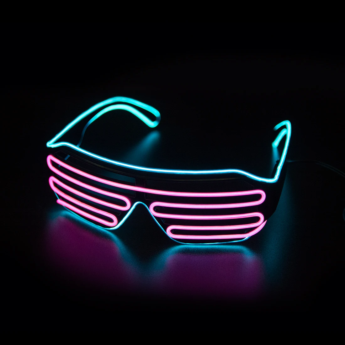Glow In The Dark Party Glasses - Kacamata Bercahaya LED Gafas Kacamata Hitam
