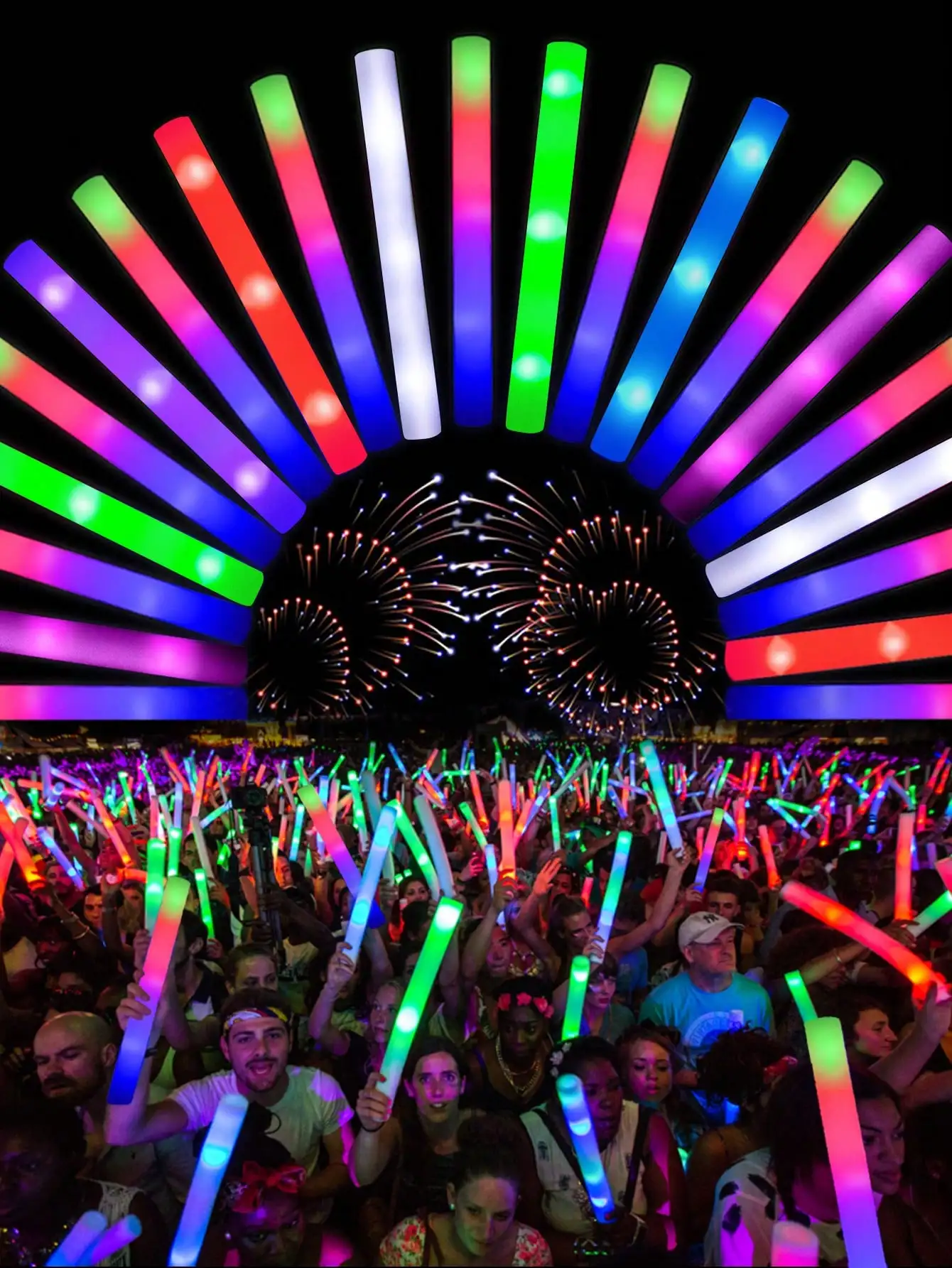 Flashing Led Foam Sticks Party - 20/30 Buah Tongkat Cahaya Busa LED