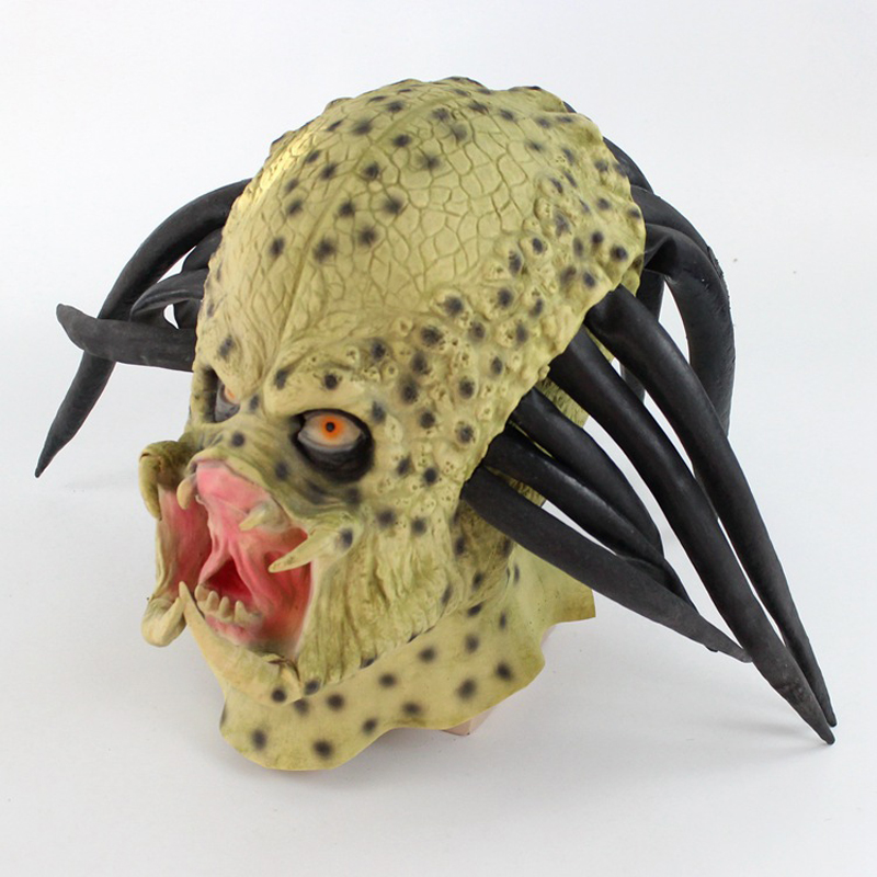 Latex Alien Mask Realistic - Topeng Kepala Predator Lateks Gaya Alien