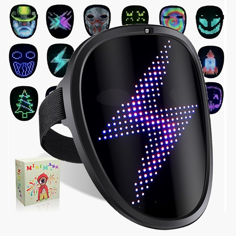 Led Purge Mask Halloween - Masker LED dengan Penginderaan Gerakan Masker