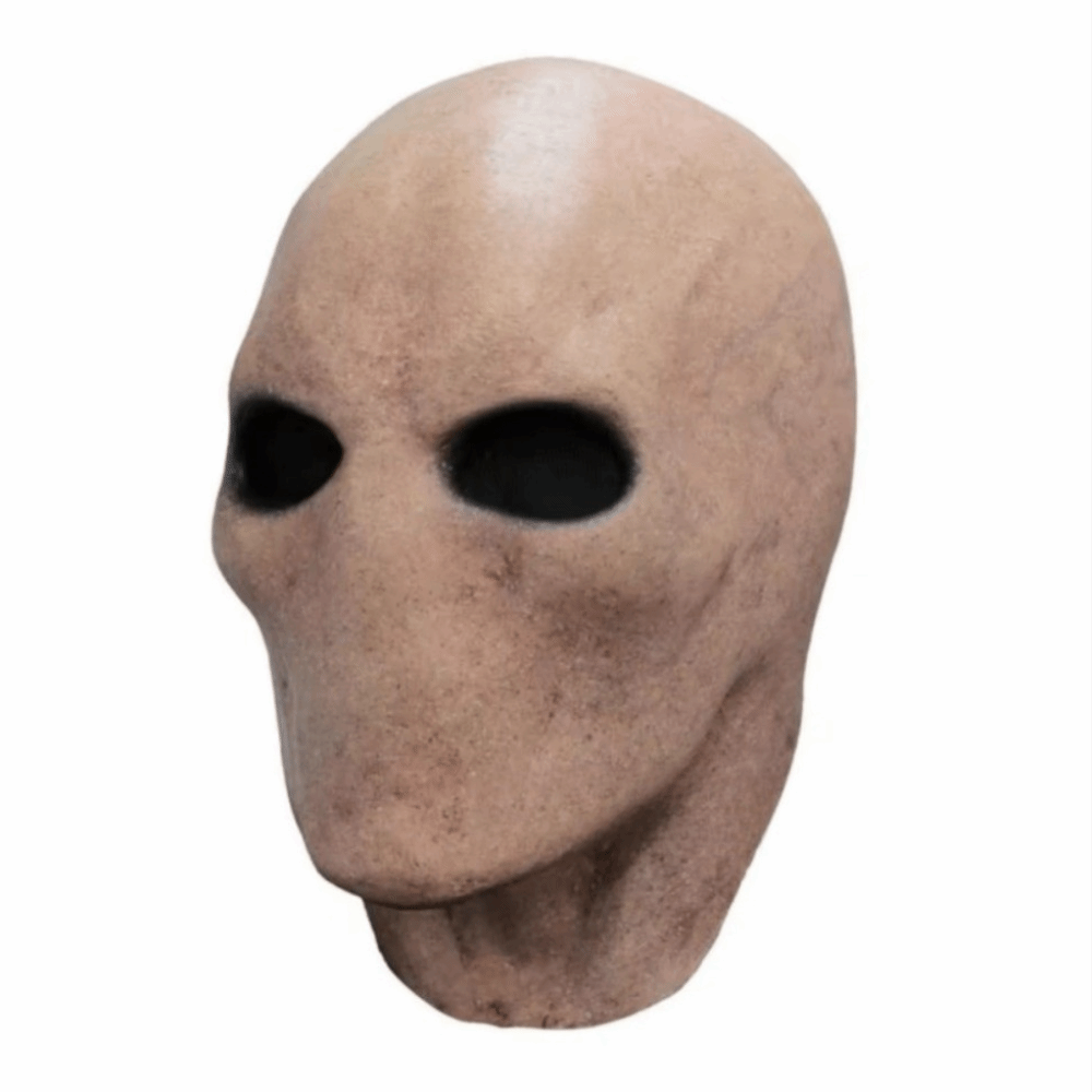 Latex Alien Mask Realistic - Topeng Slenderman Halloween Tanpa Wajah, Kostum