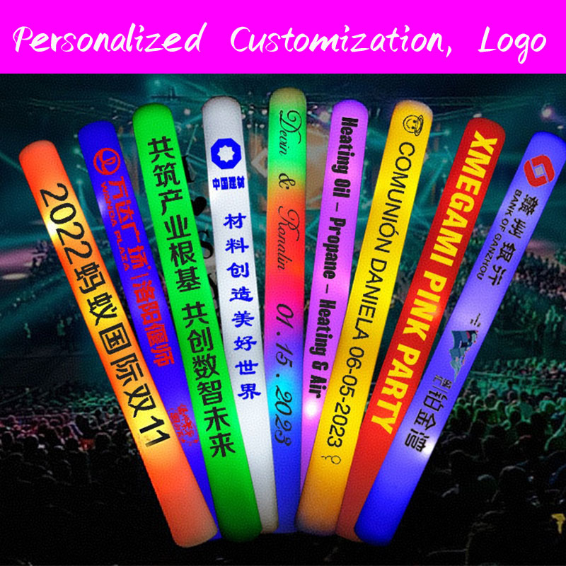 Flashing Led Foam Sticks Party - 30 Tongkat Busa LED Bercahaya, Tongkat