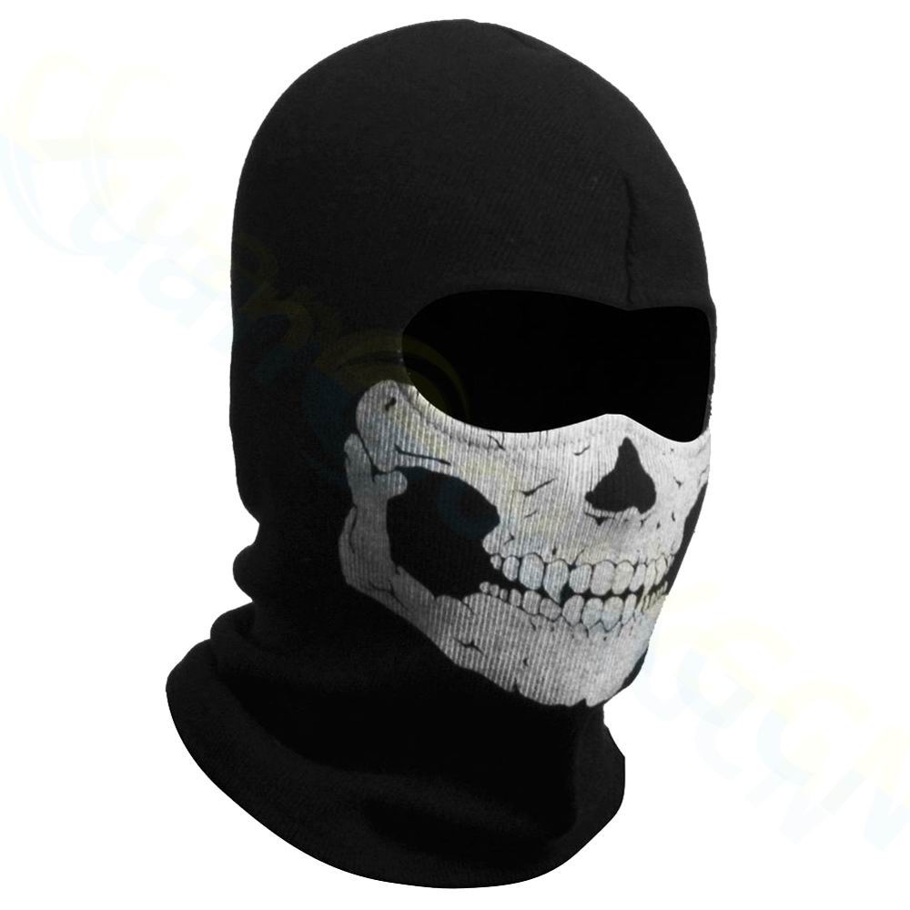 Led Purge Mask Halloween - Masker Wajah Penuh Moto Gambar Tengkorak