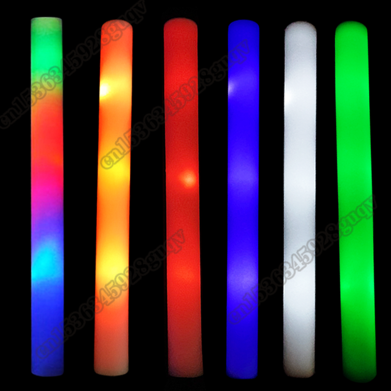 Tongkat cahaya LED, 30/60 buah - Flashing Led Foam Sticks Party ulasan dan harga