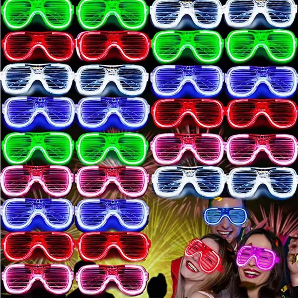 5-50 Buah Kacamata LED Menyala - Glow In The Dark Party Glasses ulasan dan harga