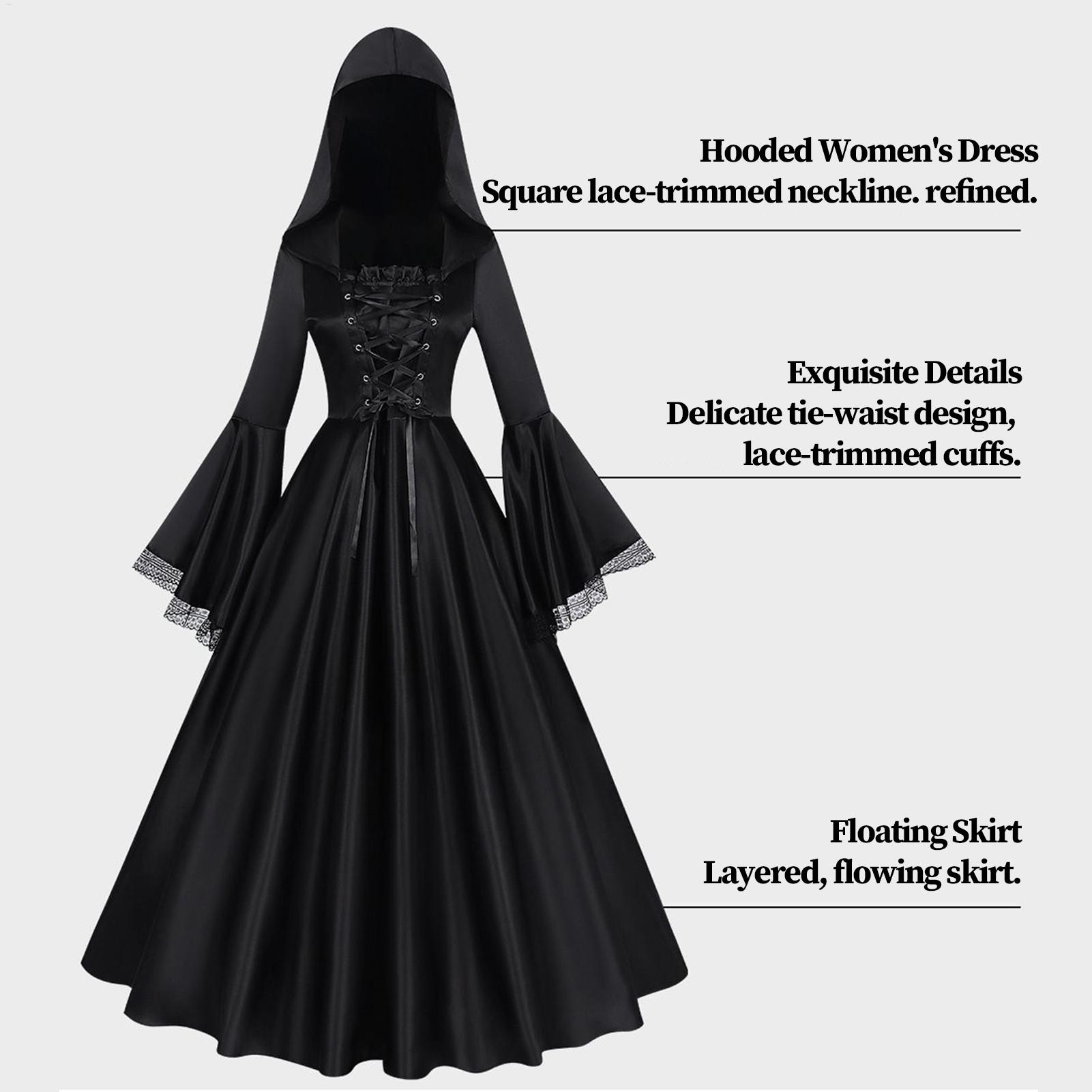 Kostum Penyihir Halloween Gaun - Medieval Renaissance Dress Women ulasan dan harga