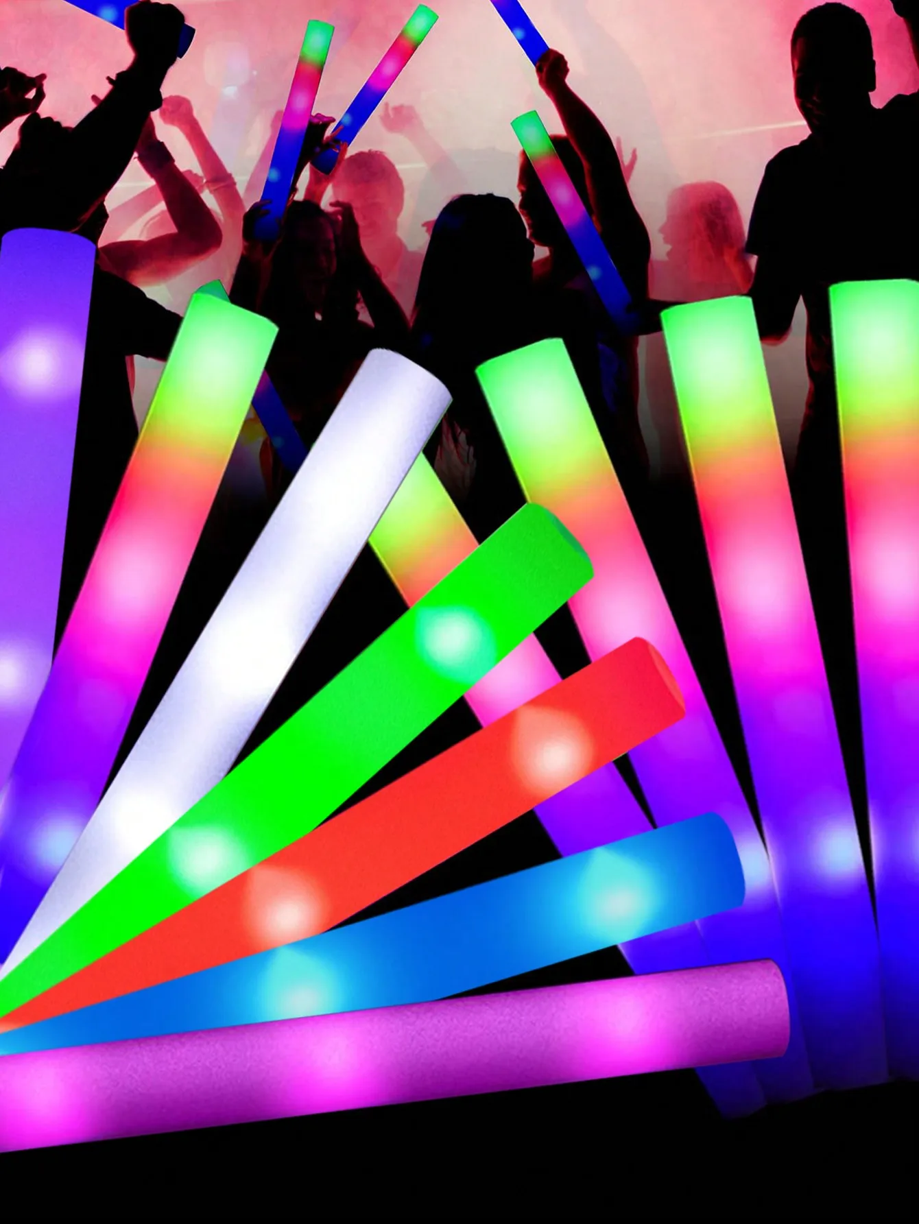 20/30 Buah Tongkat Cahaya Busa - Flashing Led Foam Sticks Party ulasan dan harga