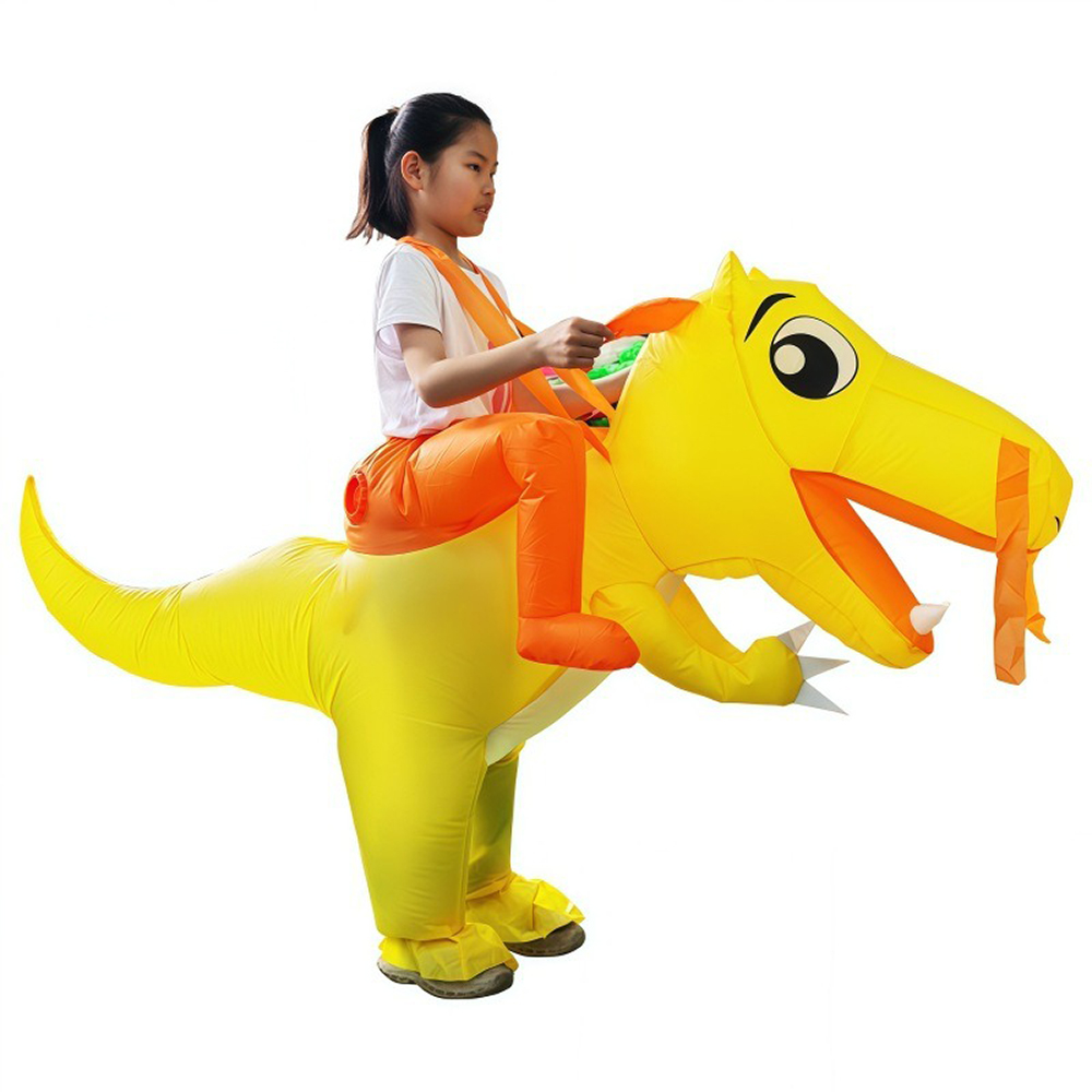 Kostum Dinosaurus Tiup Kuning  - Inflatable Dinosaur Costume Adult ulasan dan harga