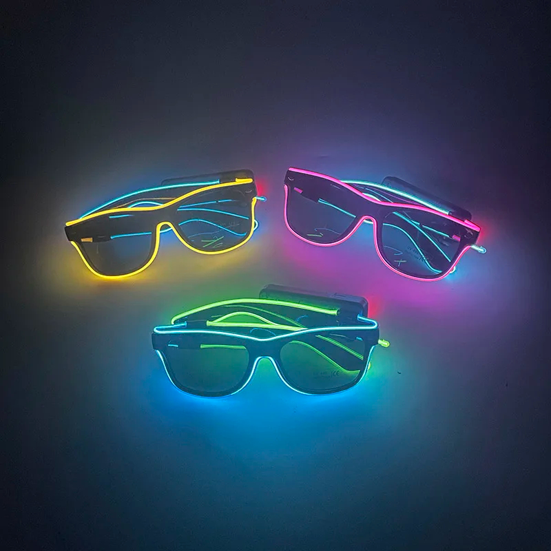 Kacamata LED Nirkabel Baru yan - Glow In The Dark Party Glasses ulasan dan harga
