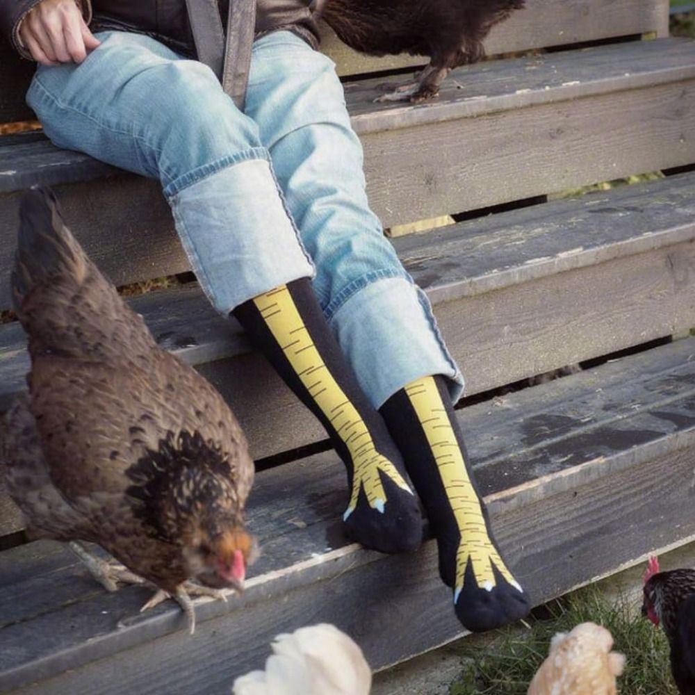 Kaus kaki ayam tabung tinggi k - Funny Chicken Leg Socks ulasan dan harga