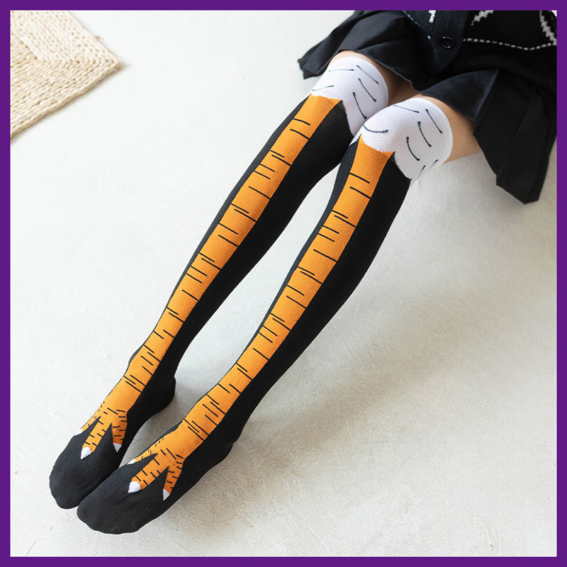 Kaus kaki tinggi setinggi paha - Funny Chicken Leg Socks ulasan dan harga