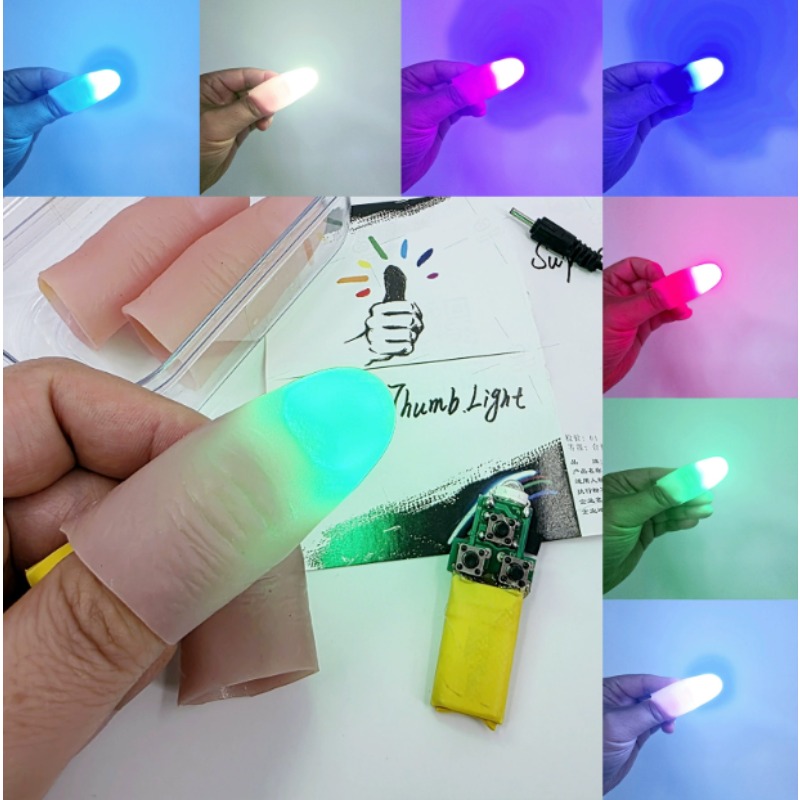 7 Set Lampu Warna-Warni dengan - Thumb Tip Magic Trick Set ulasan dan harga
