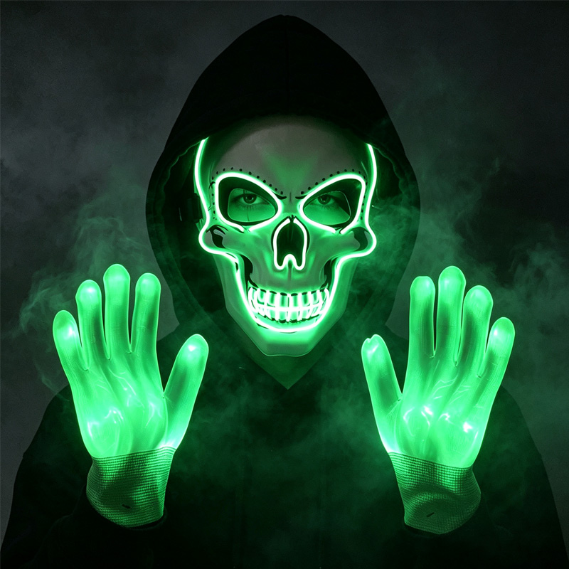 Set Topeng Tengkorak LED dan S - Led Purge Mask Halloween ulasan dan harga