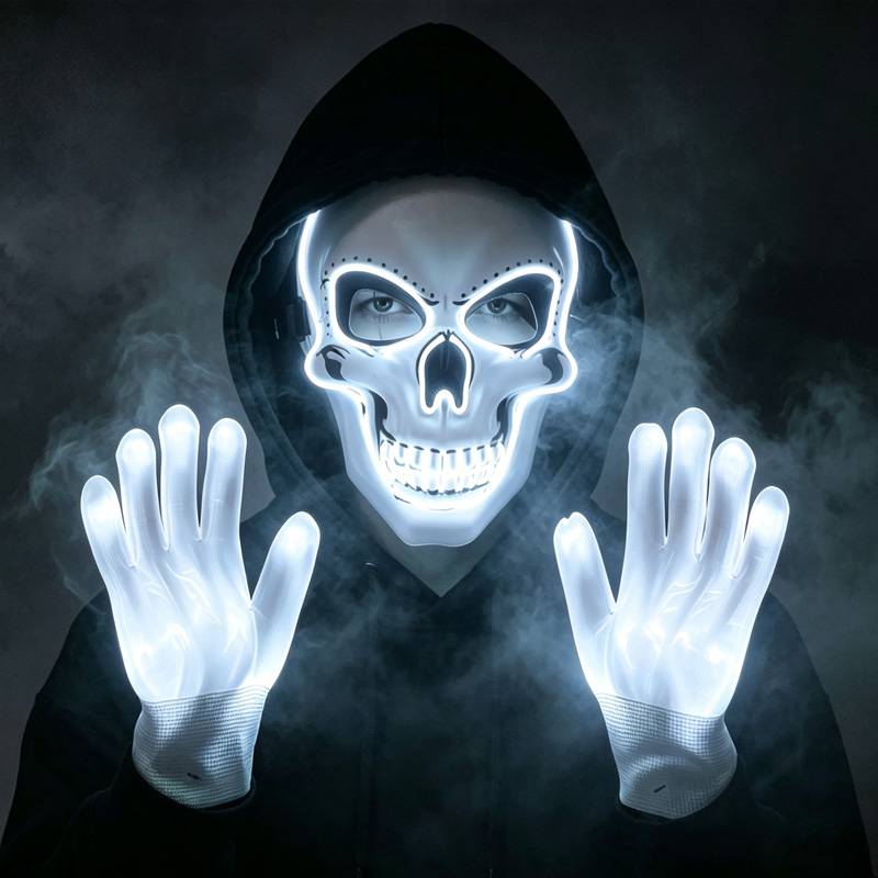 Set Topeng Tengkorak LED dan S - Led Purge Mask Halloween ulasan dan harga