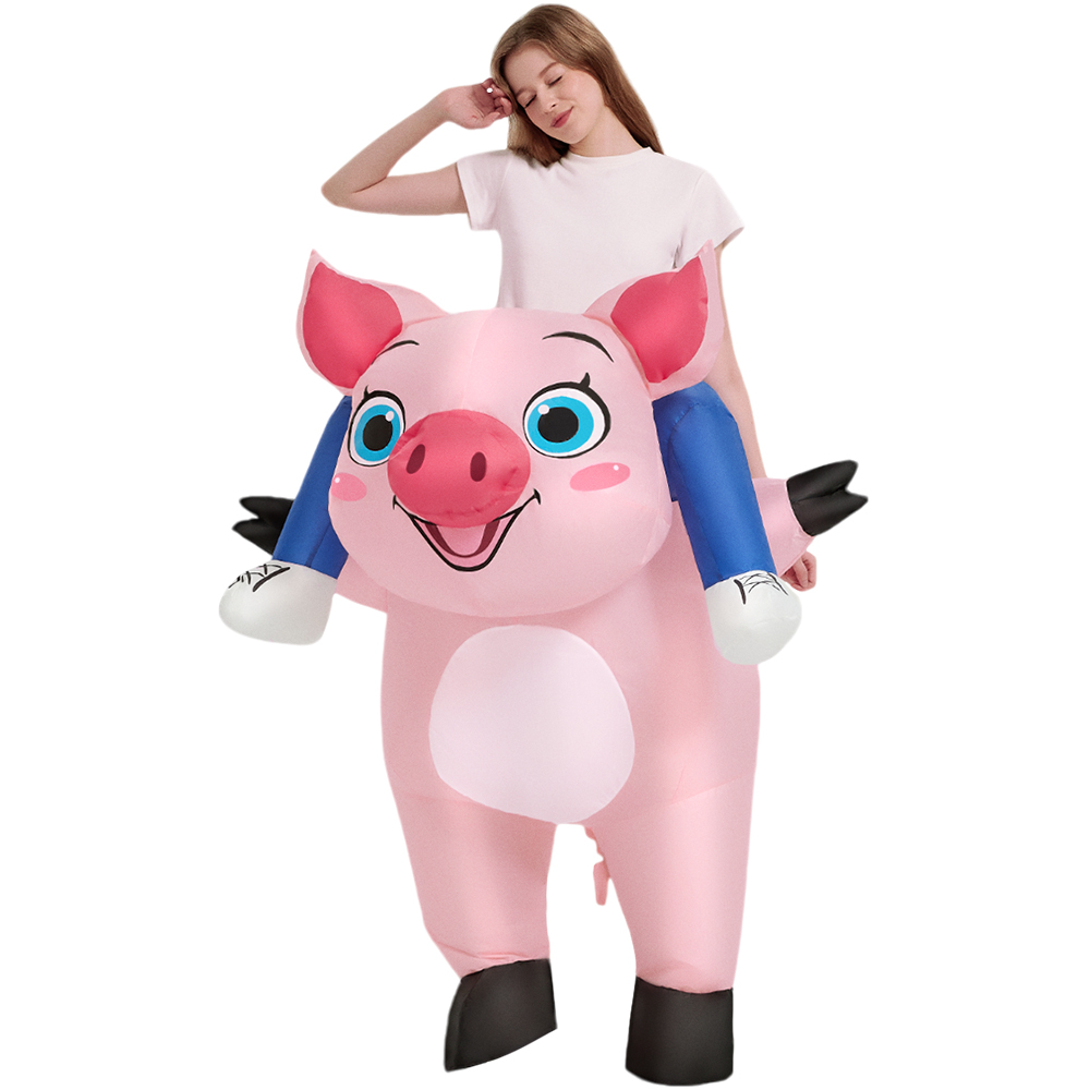 Kostum Babi Tiup Merah Muda Ba - Inflatable Dinosaur Costume Adult ulasan dan harga