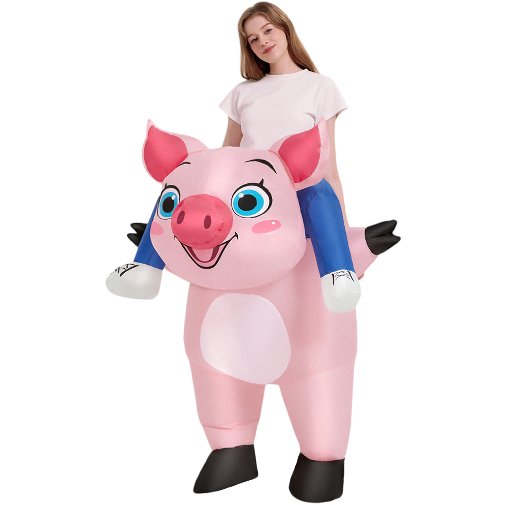 Kostum Babi Tiup Merah Muda Ba - Inflatable Dinosaur Costume Adult ulasan dan harga