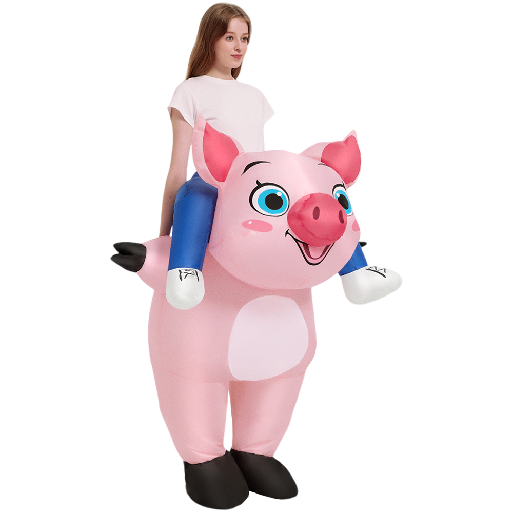 Kostum Babi Tiup Merah Muda Ba - Inflatable Dinosaur Costume Adult ulasan dan harga