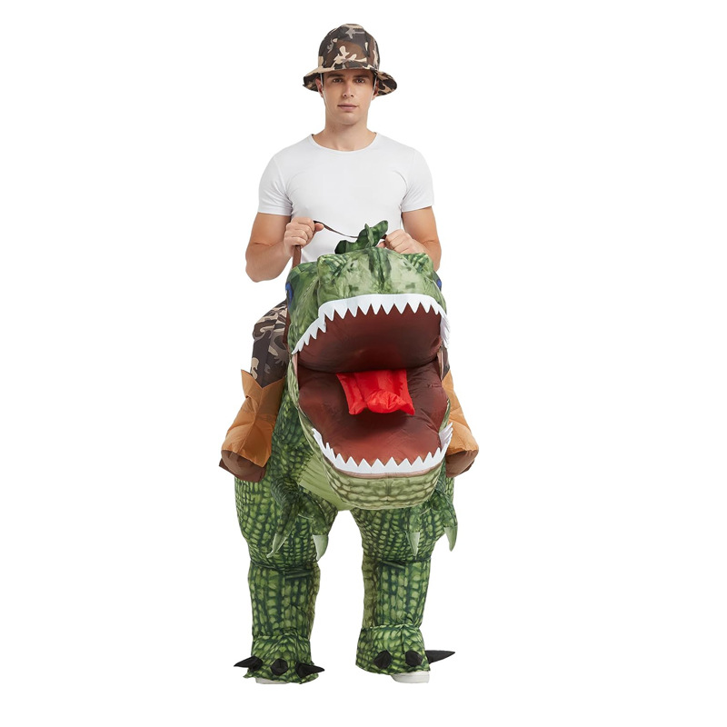 Kostum Tyrannosaurus Rex yang  - Inflatable Dinosaur Costume Adult ulasan dan harga