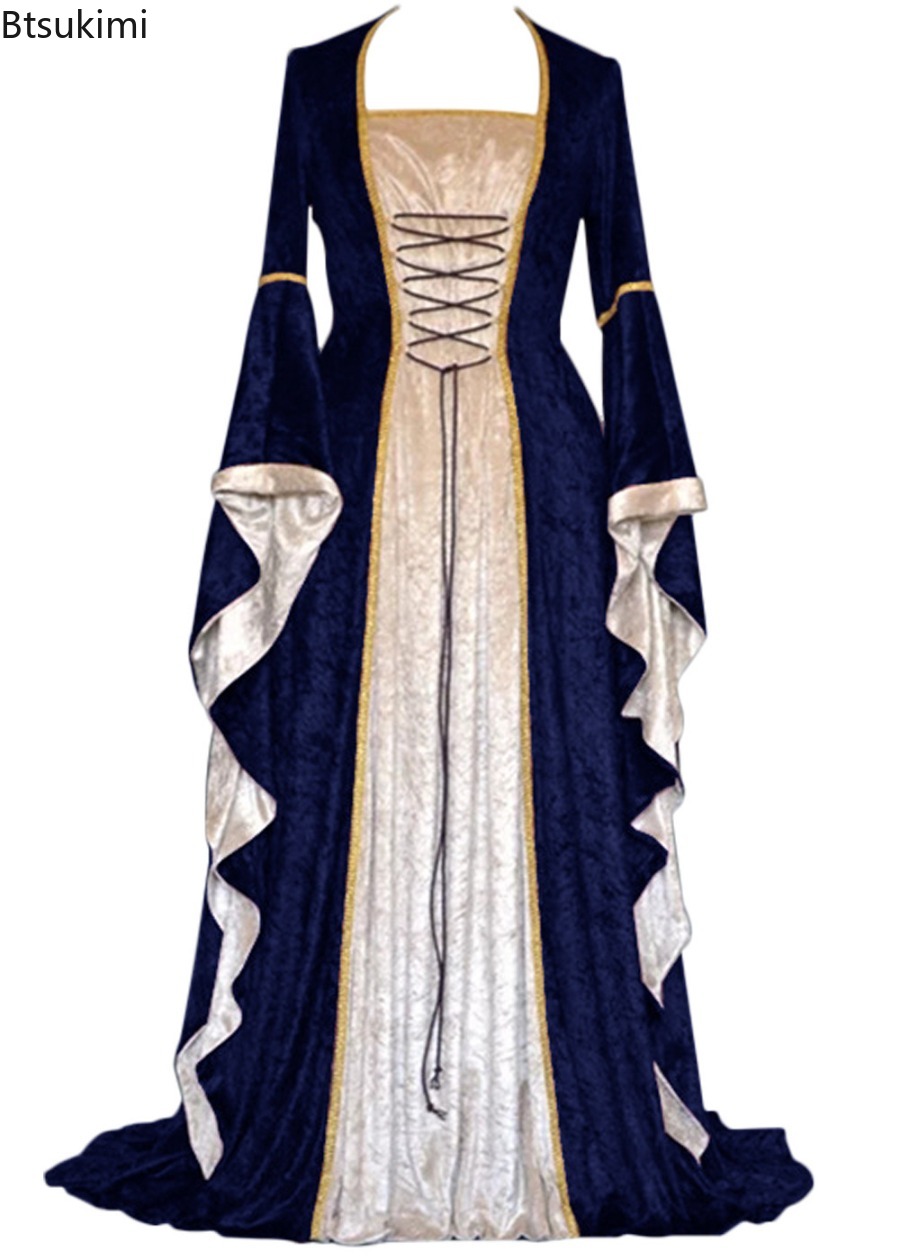 Gaun Kostum Retro Abad Perteng - Medieval Renaissance Dress Women ulasan dan harga